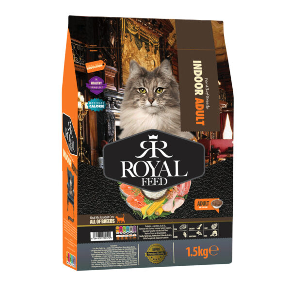 غذای خشک گربه رویال فید مدل Indoor Adult وزن 1.5 کیلوگرم