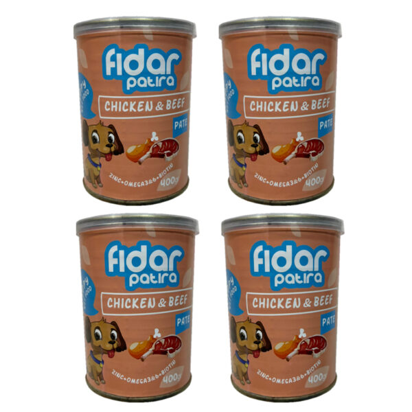 کنسرو توله سگ فیدار پاتیرا مدل Puppy وزن 400 گرم بسته 4 عددی