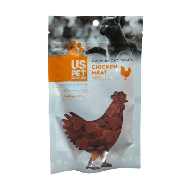 غذای تشویقی گربه یو اس پت مدل Barbecue Hearts وزن 100 گرم