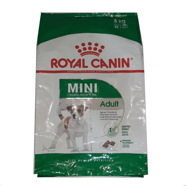 غذای خشک سگ رویال کنین مدل مینی ادالت وزن 8 کیلوگرم