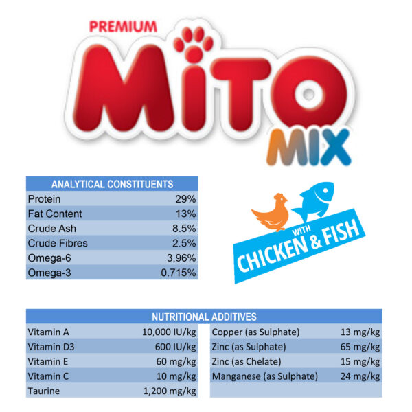 غذای خشک گربه میتو کد 583 وزن 1 کیلوگرم