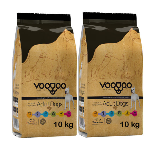غذای خشک سگ وودو مدل ژرمن لارج ادلت وزن 10کیلوگرم بسته 2 عددی