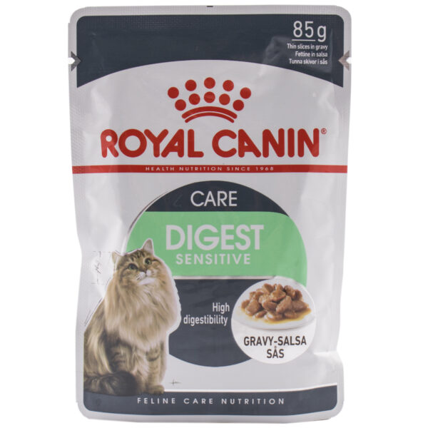 پوچ گربه بالغ برای دستگاه گوارش حساس رویال کنین مدل DIGEST وزن 85 گرم