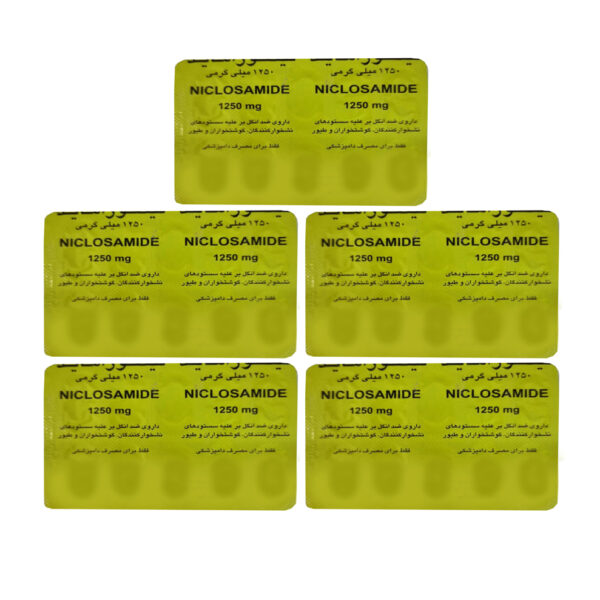 قرص ضدانگل حیوانات مدل نیکلوزاماید بسته 50 عددی
