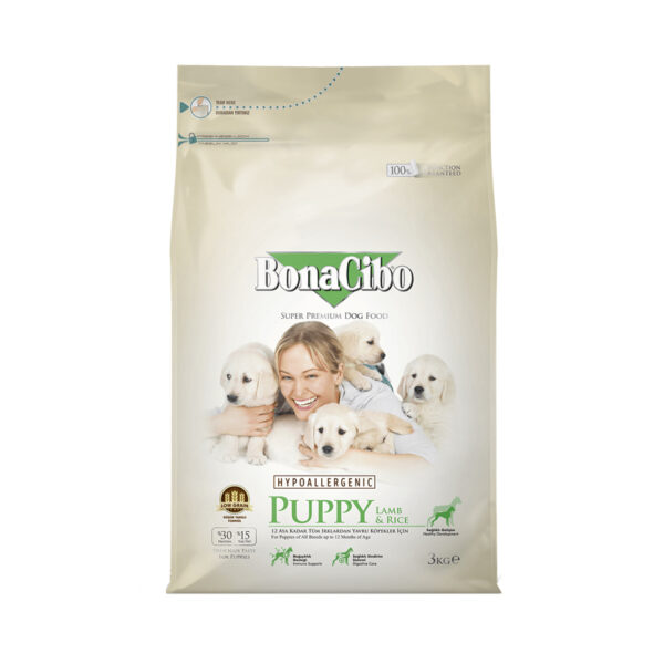غذای خشک توله سگ بوناسیبو مدل Lamb&Rice وزن 3000 گرم غذای خشک توله سگ بوناسیبو مدل Lamb&Rice وزن 3000 گرم