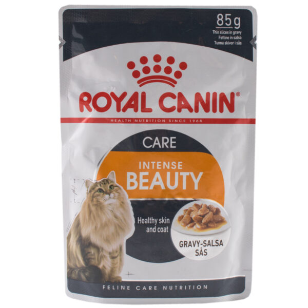 غذای پوچ گربه رویال کنین مدل CARE INTENSE BEAUTY وزن 85 گرم