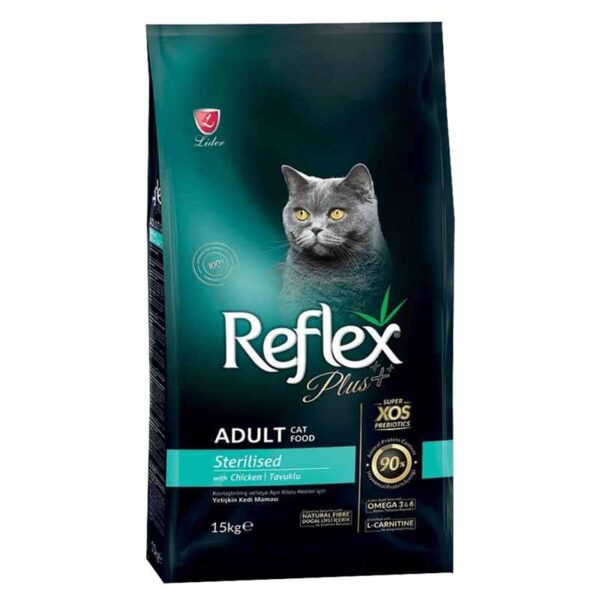 غذای خشک گربه عقیم شده رفلکس مدل طعم مرغ وزن 1.5 کیلوگرم