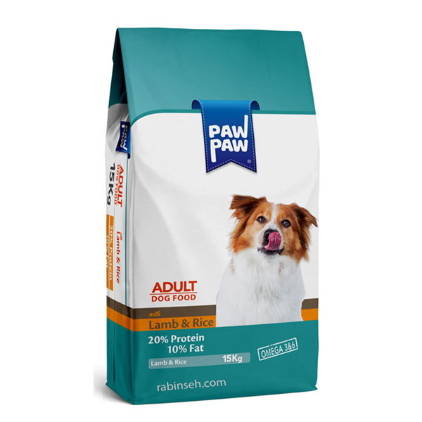 غذای خشک سگ پاو پاو مدل بره و برنج وزن 3 کیلوگرم