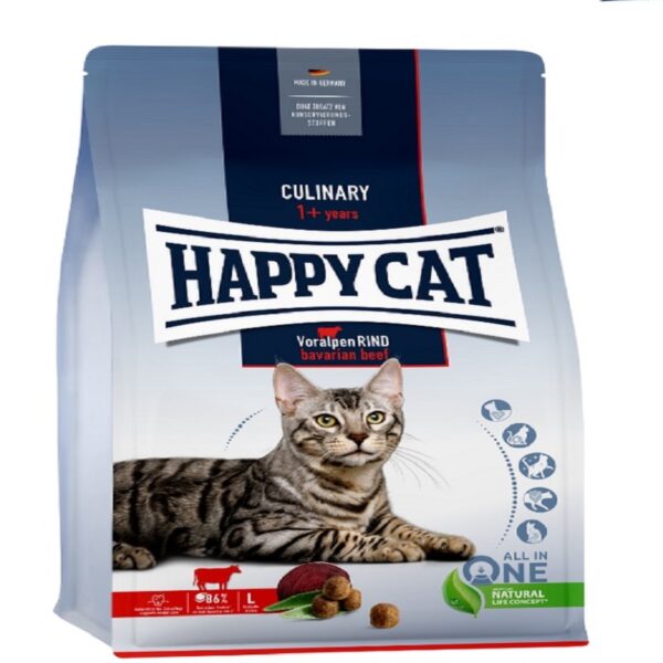 غذا خشک گربه هپی کت مدل Culinary Adult Bavarian Beef وزن 4 کیلوگرم