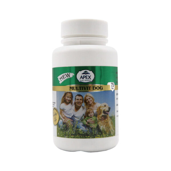 قرص مولتی ویتامین سگ اپکس مدل Multivita بسته 75 عددی