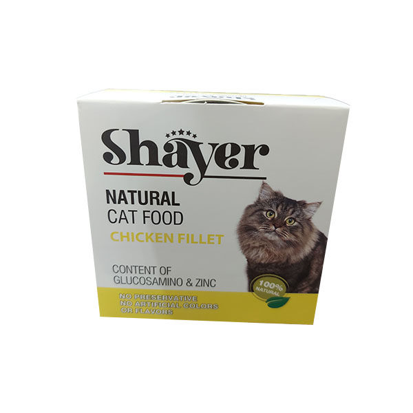 کنسرو گربه شایر مدل فیله مرغ وزن 110 گرم