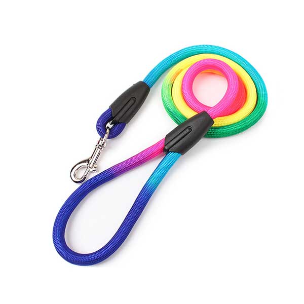 قلاده و بند قلاده سگ و گربه مدل RAINBOW شبرنگی