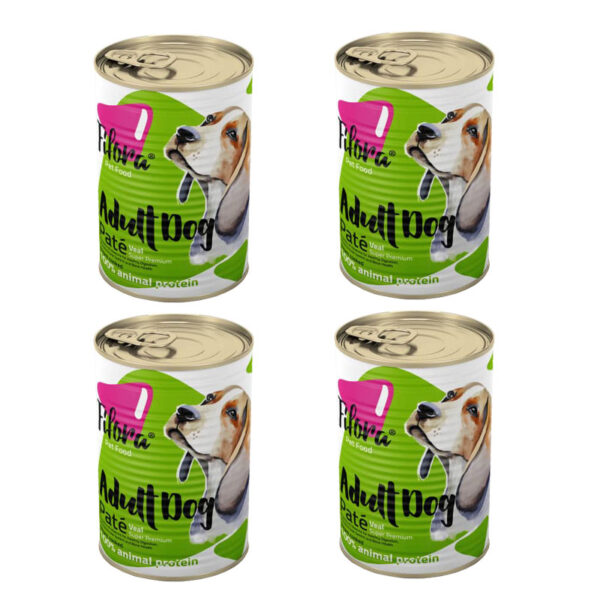 کنسرو غذای سگ نژاد متوسط فیفورا مدل Veal وزن 400 گرم بسته 4 عددی