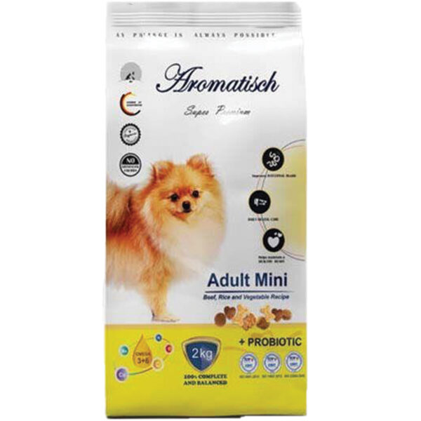 غذای خشک سگ بالغ نژاد کوچک  آروماتیش کد P1007 وزن 2 کیلوگرم