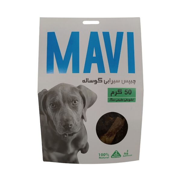 تشویقی سگ ماوی مدل چیپس سیرابی گاو وزن 50 گرم