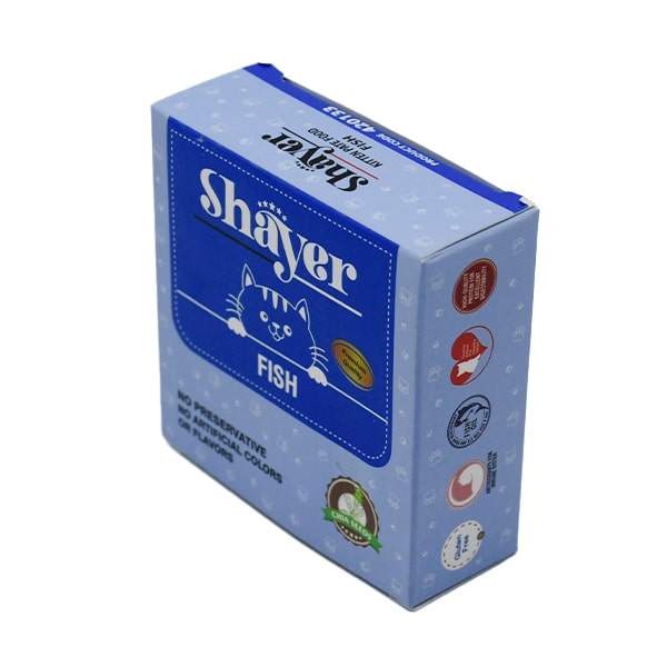 کنسرو غذای گربه شایر مدل ماهی کد p1 وزن 90 گرم