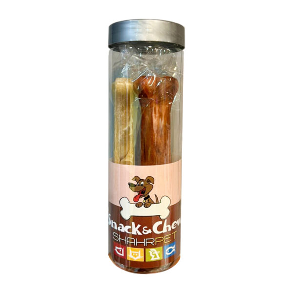 استخوان تشویقی سگ شهرپت مدل B7- Mix وزن 350 گرم بسته 3 عددی