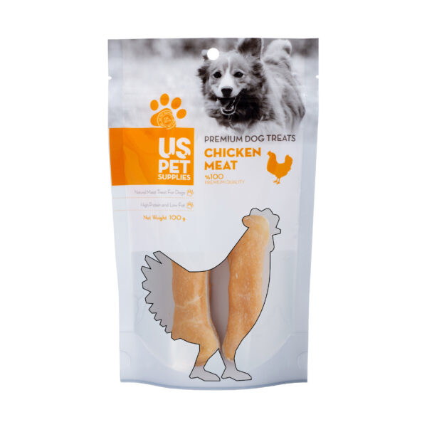 تشویقی سگ یو اس پت مدل گوشت مرغ کد 1114 وزن 100 گرم