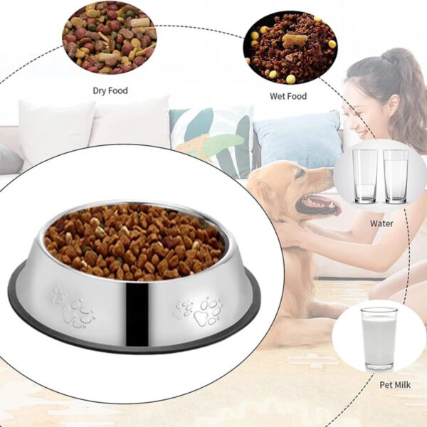 ظرف غذای سگ و گربه مدل Staninless steel 02