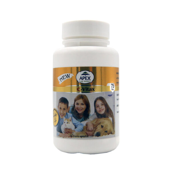 قرص مکمل ویتامین C سگ و گربه اپکس مدل C-Vilax وزن 50 گرم